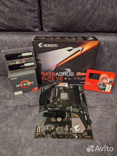 Игровой комплект Ryzen7-2700x,B450 Elite,XPG D20