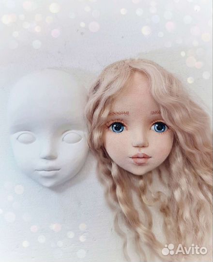 Молд силиконовый (кукольное лицо)