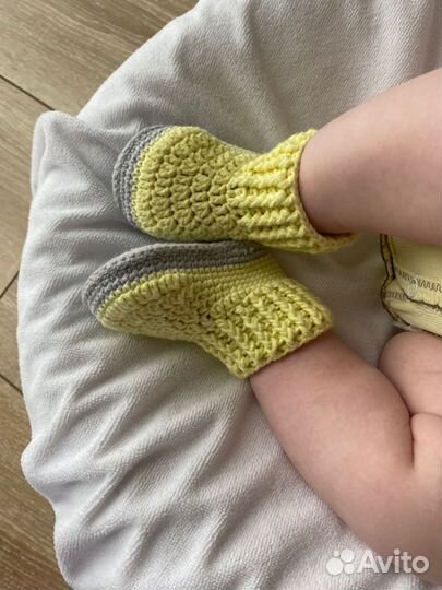 Пинетки детские вязаные