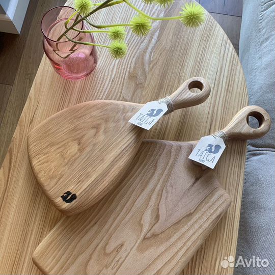 Набор разделочных досок из ясеня с подставкой