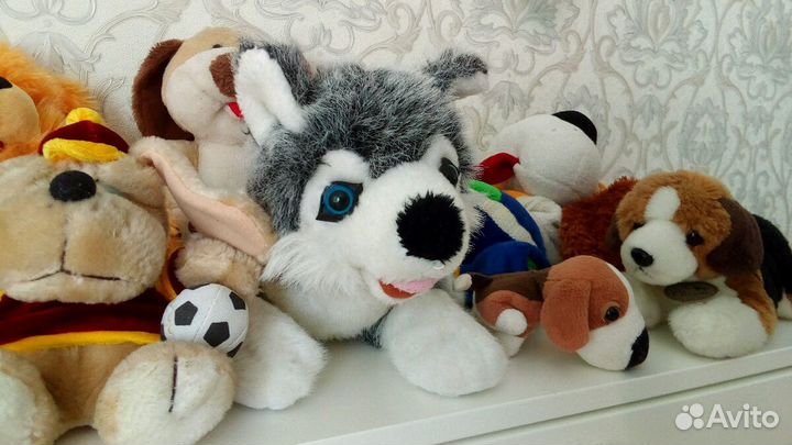 Мягкие игрушки Собака Заяц Обезьяна