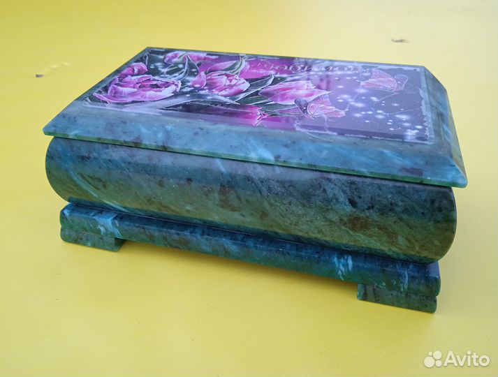 Шкатулка Змеевик Натуральный Камень