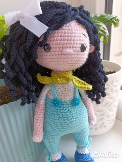 Кукла вязаная ручной работы, игрушки вязаные