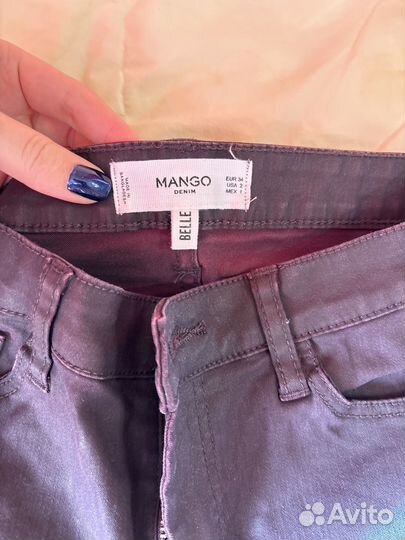 Штаны под кожу Mango