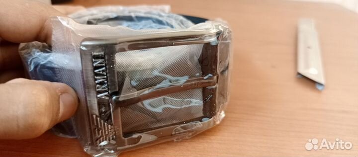 Мужской кожаный ремень Armani