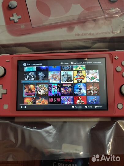 Новый прошитый Nintendo Switch Lite 128 гб
