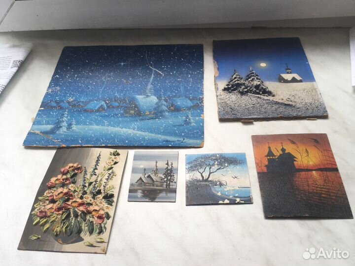 Картина маслом, без рамок