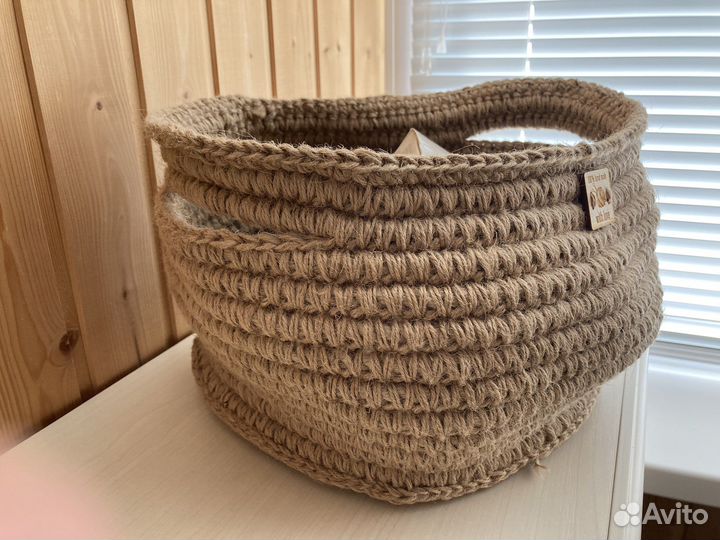 Корзинка из джута ручная работа новая