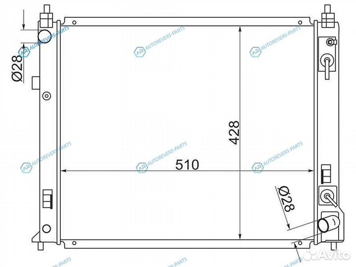 NS0001-E12 Радиатор nissan tiida C12 12-nissan not