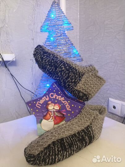 Вязаные следки носки