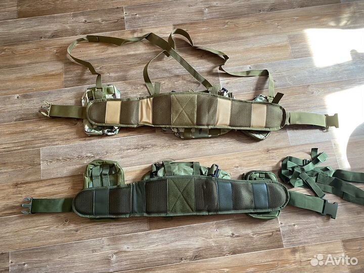 Пояс тактический с подсумками и с лямками. Рпс