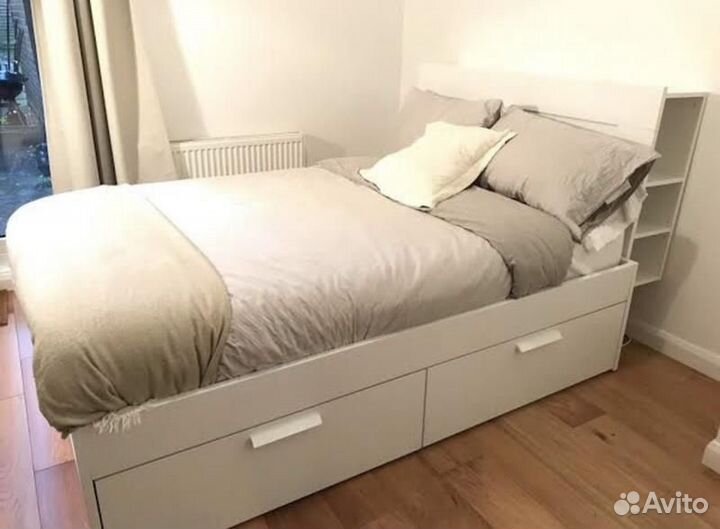 Кровать двухспальная IKEA Бримнэс 150/200