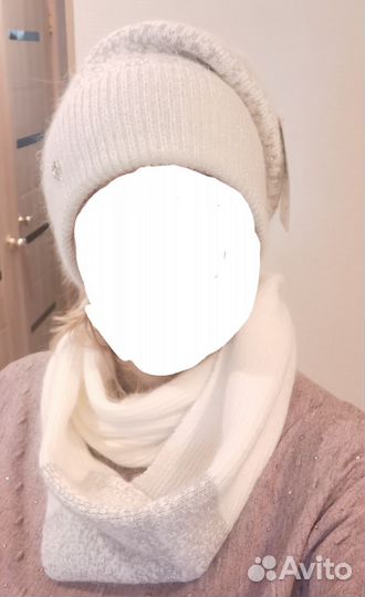 Комплект шапка, шарф