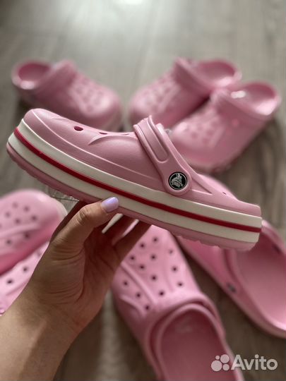 Crocs сабо женские розовые