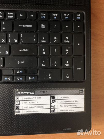 Acer aspire 5742g на запчасти