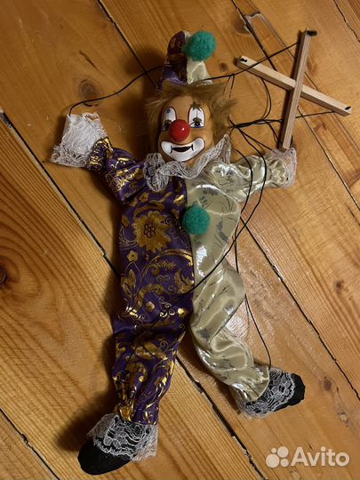 Кукла марионетка Клоун