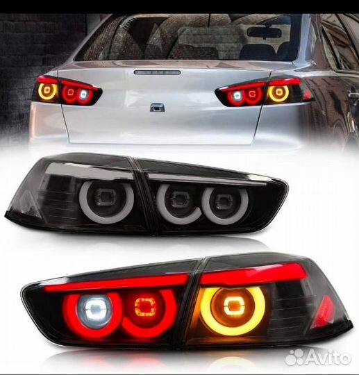 Фонари светодиодные с RGB на Mitsubishi lancer X