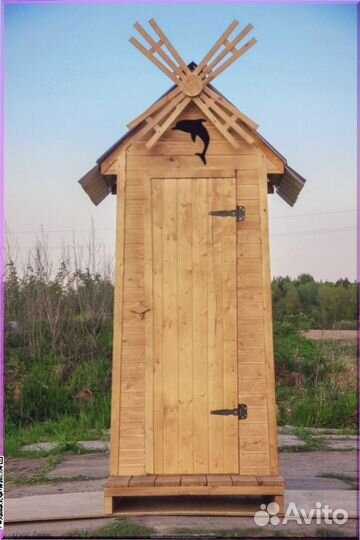 Дачный туалет деревянный прямоугольник экп 568