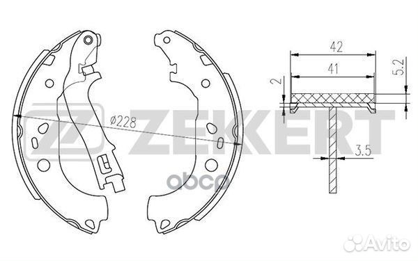 Колодки торм. бараб. задн. Opel Combo Combi/Tou