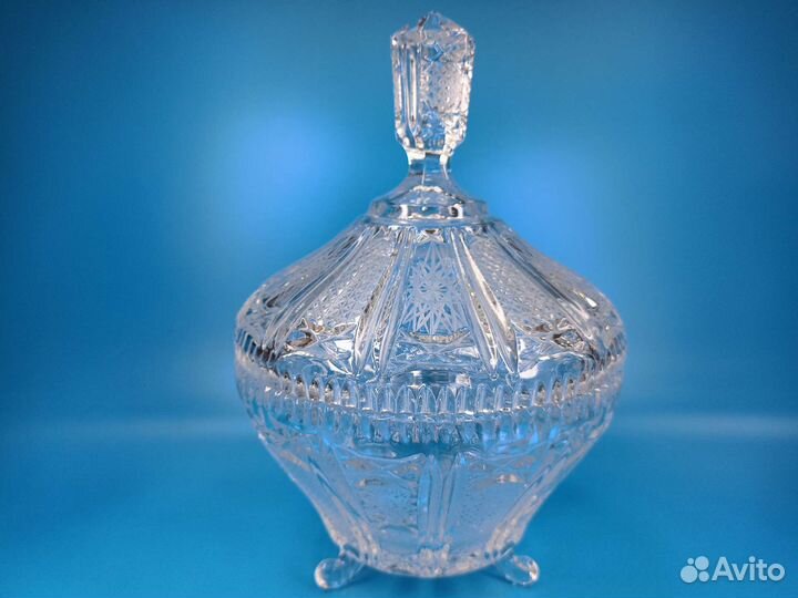 Бонбоньерка/конфетница хрустальная