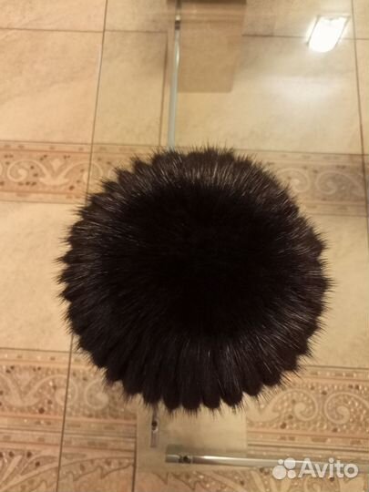 Шапка женская трикотаж+ норка