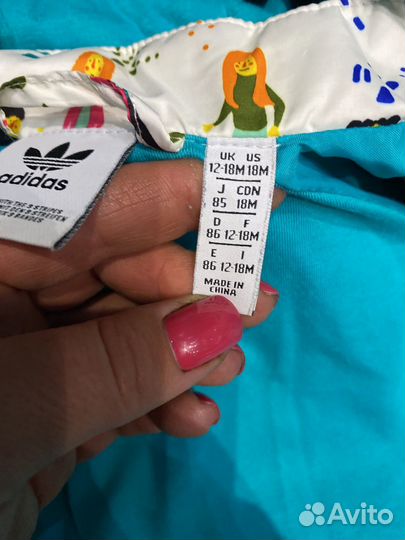 Пуховик детский adidas original 12-18 мес