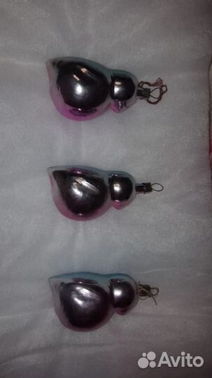 Елочные игрушки снегири СССР