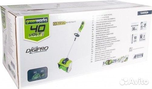 Снегоуборщик аккумуляторный Greenworks GD40SSK4,40