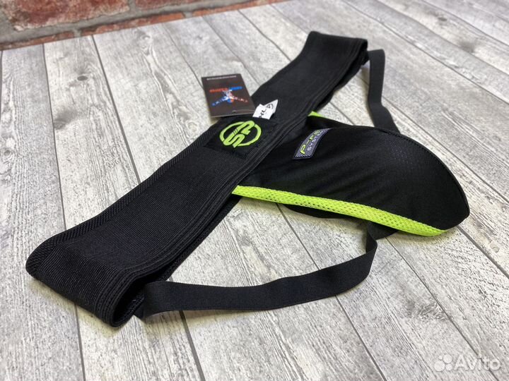 Защита паха SP черно-салатовая