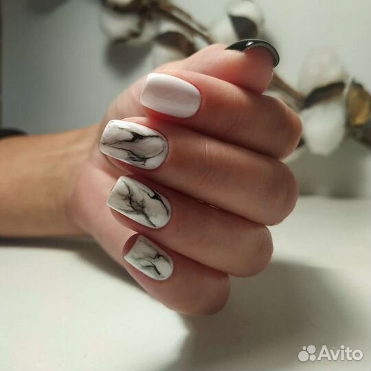 Маникюр с покрытием,Наращивание ногтей