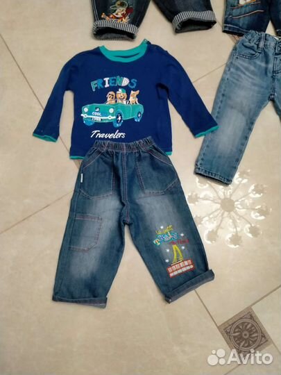 Пакет вещей для мальчика. Джинсы. Комбинезоны