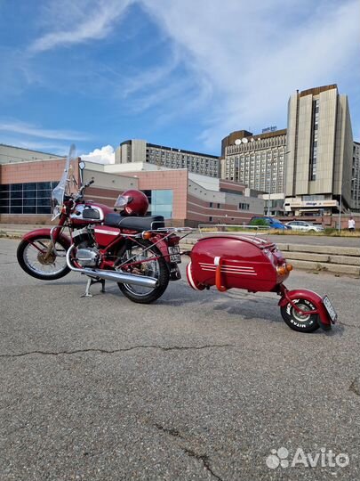 Мотоцикл Ява 350-634.01 с прицепом. Мотопоезд :)