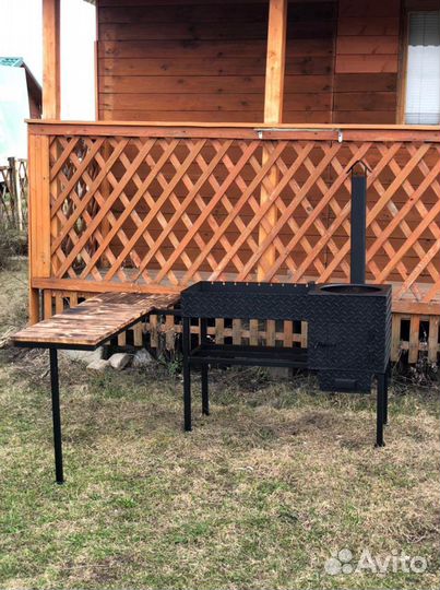 Мангал с печью под казан