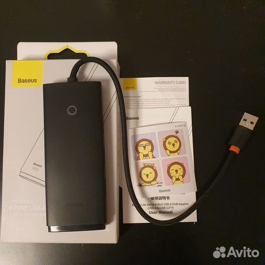 Концентратор Baseus 4 in1,док станция 4USB 3.0