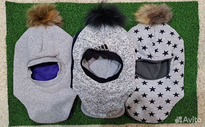 Шапки, шлемы,зима на девочек и мальчиков
