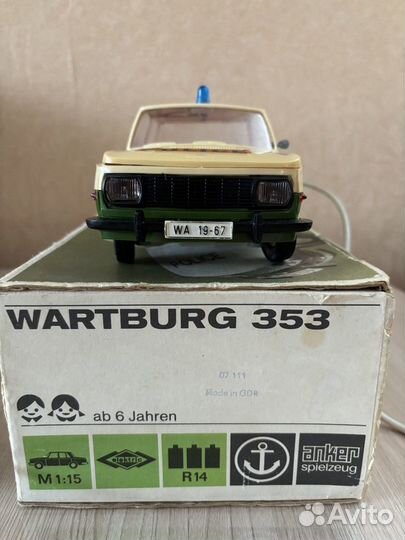 Игрушка машинка полицейская Wartburg 353 Police