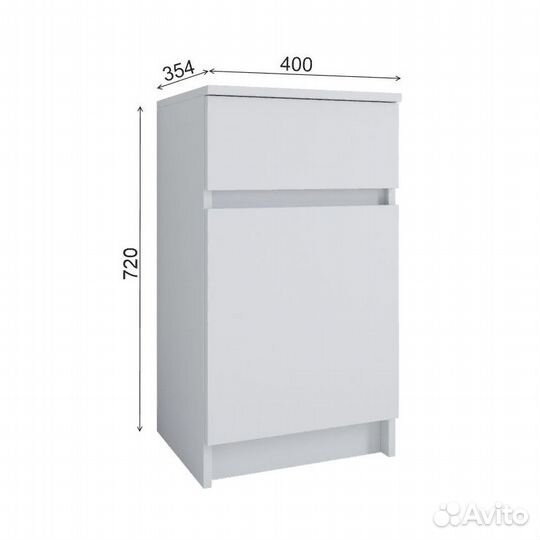 Тумба новая Мори мпт-400 Белая