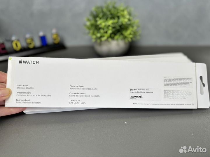 Оригинал Apple Watch Sport Band Green ремешок