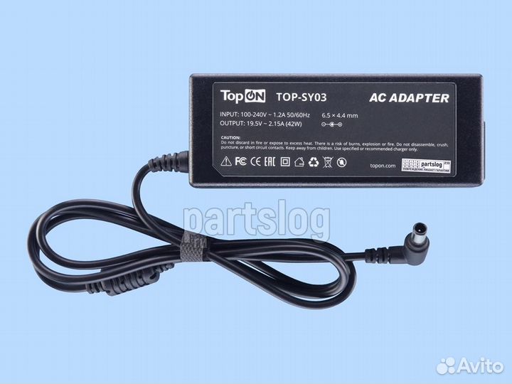 Блок питания для Sony 19.5V 2.15A 6.5x4.4mm 42W To