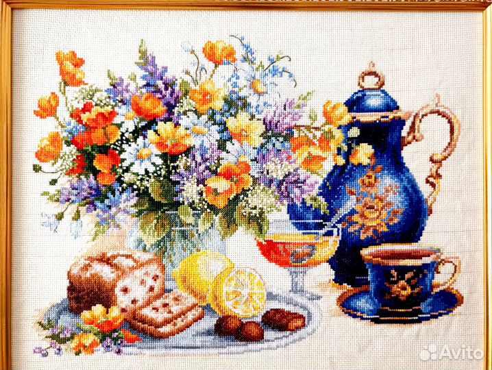 Вышивка крестом, остатки от набора