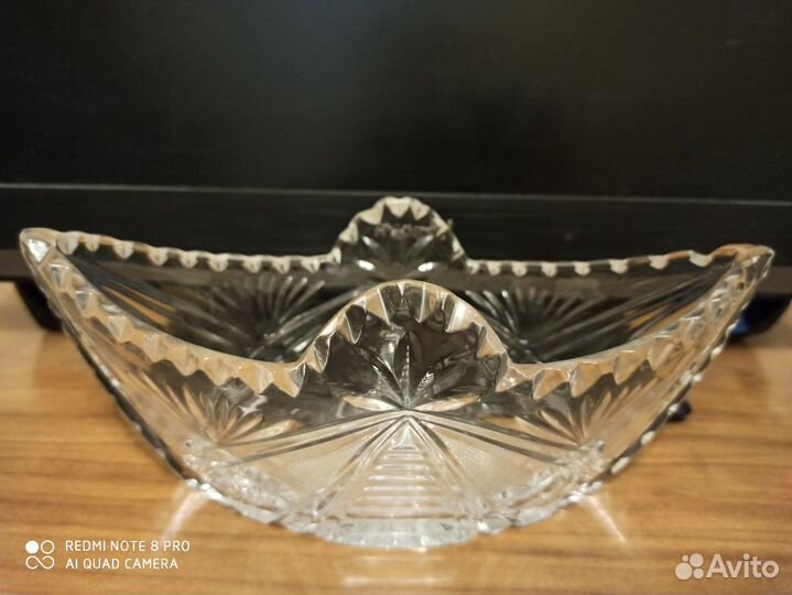 Хрусталь ладья салатник сахарница