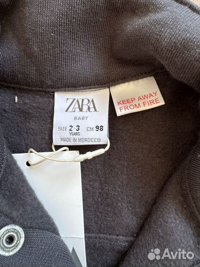 Рубашка детская утепленная 98р zara