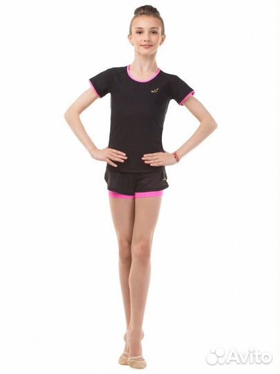 Шорты solo RG768.0-11 чёрный/розовый (р. 42)