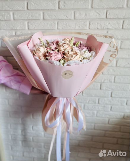 Зефирный букет зефир цветы