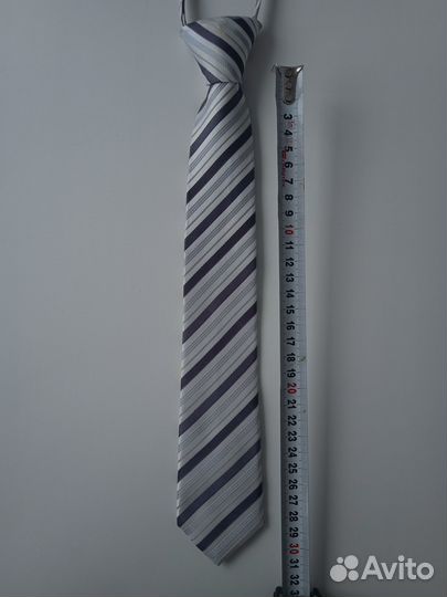 Галстук самовяз школьный на первоклассника белый 1