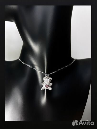 Цепочка с кулоном мишка