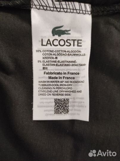 Футболка Lacoste чёрная размеры 52,54