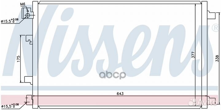 AVA DN5281 92100JD000 радиатор конд Nissan