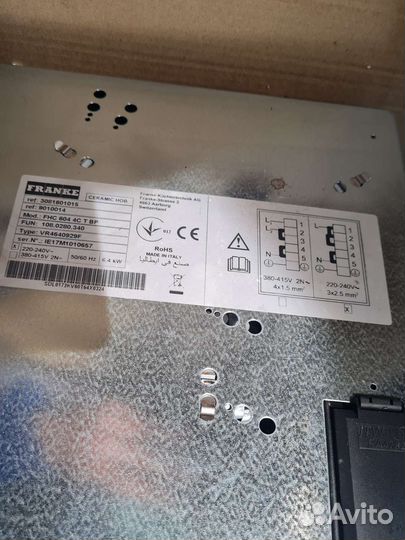 Варочная панель электрическая Franke Италия