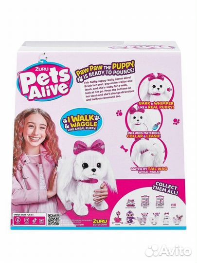 Интерактивная игрушка zuru pets alive Собачка